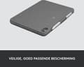 Miniatyrbillede 9 af 11: Logitech Combo Touch - tastatur og folio-etui - med pegefelt - baggrundsbelyst - Apple Smart-stik - QWERTY - GB - Oxford Grey (920-011441)