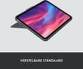 Miniatyrbillede 10 af 11: Logitech Combo Touch - tastatur og folio-etui - med pegefelt - baggrundsbelyst - Apple Smart-stik - QWERTY - GB - Oxford Grey (920-011441)