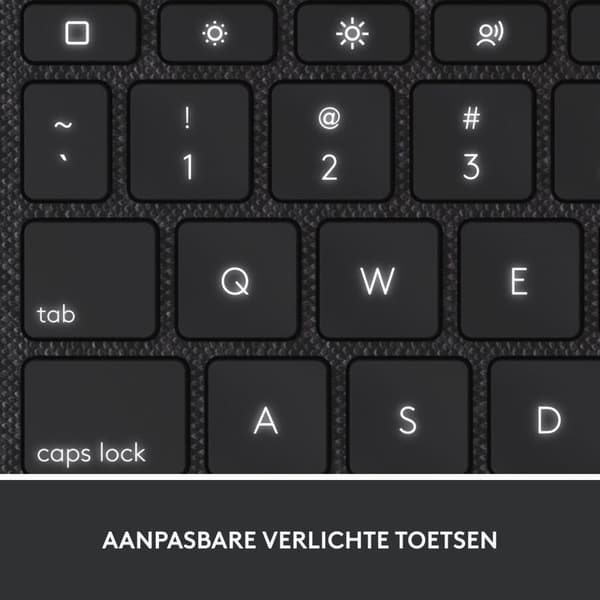 Logitech Combo Touch - tastatur og folio-etui - med pegefelt - baggrundsbelyst - Apple Smart-stik - QWERTY - GB - Oxford Grey (920-011441)