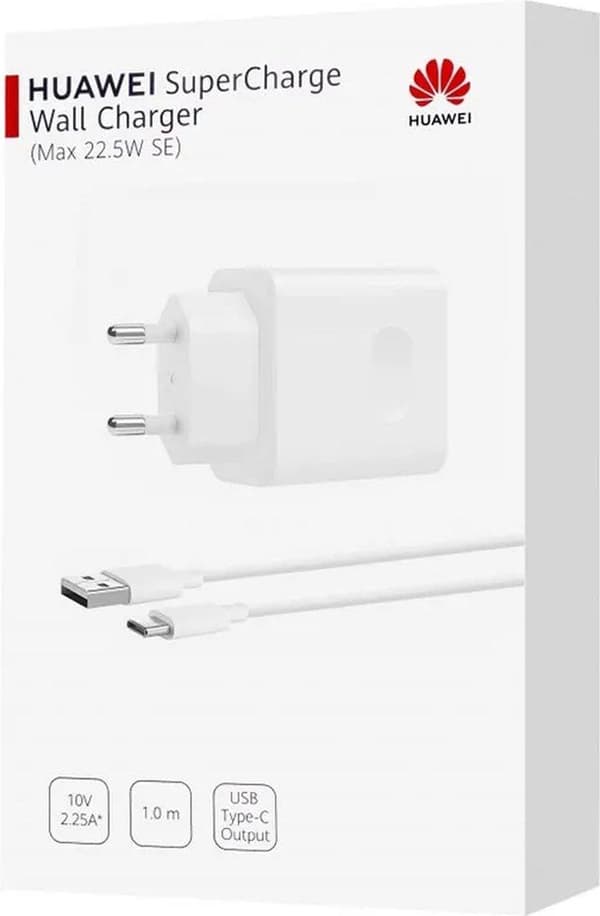 Huawei Honor - CP405B SuperCharger (HW-110600E00) + USB - C-kaapeli - 66W - Valkoinen - Lataussovittimen datakaapelin latauskaapeli (55033705)