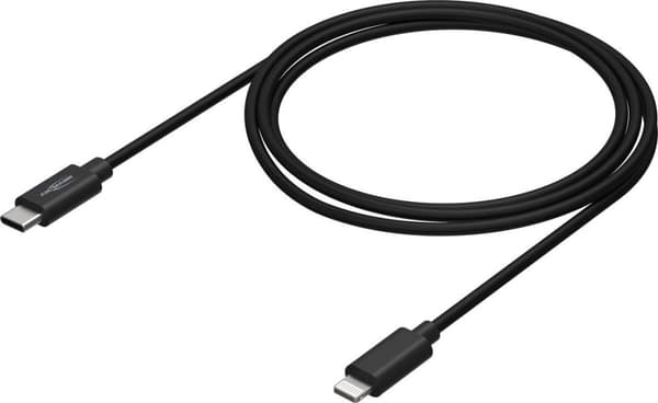 Ansmann 1700-0106 Mobiltelefonkabel Sort USB C Lightning 0,12 m (1700-0106)