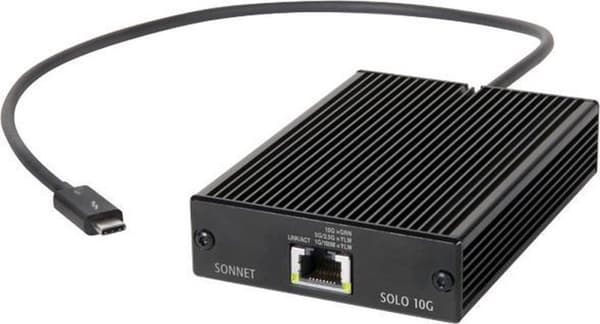 Sonnet Solo10G - Thunderbolt 3 Edition - Nätverksadapter - Thunderbolt 3 - 10 Gb Ethernet x 1 Svart