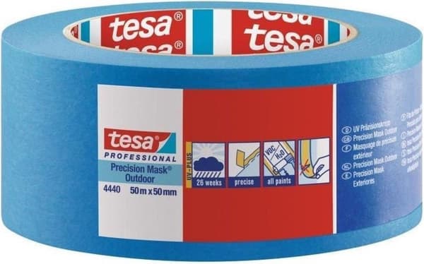 tesa precision crepe 4440 utsida UV PLUS slät blå L.50m B.50mm Rl.TESA (04440-00004-00)