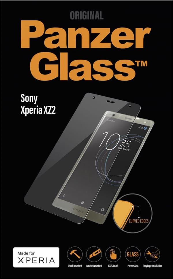 PanzerGlass Original - skærmbeskytter til mobiltelefon - glas - krystalklart - til Sony XPERIA XZ2