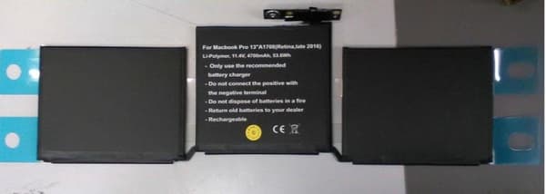 CoreParts - Laptop batteri (svarende til: Apple A1708) - lithium polymer - 4700 mAh - 52 Wh - til Apple MacBook Pro med Retina skærm 13,3" (ultimo 201