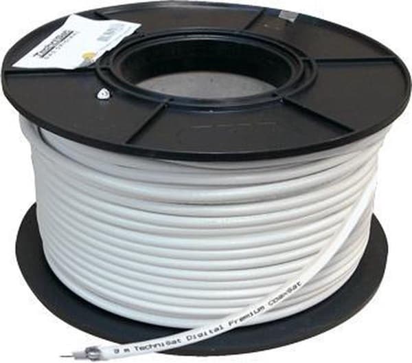 TechniSat CoaxSat 140-4.6 - bulk antennekabel - 100 m - coax - 140 dB - hvid
