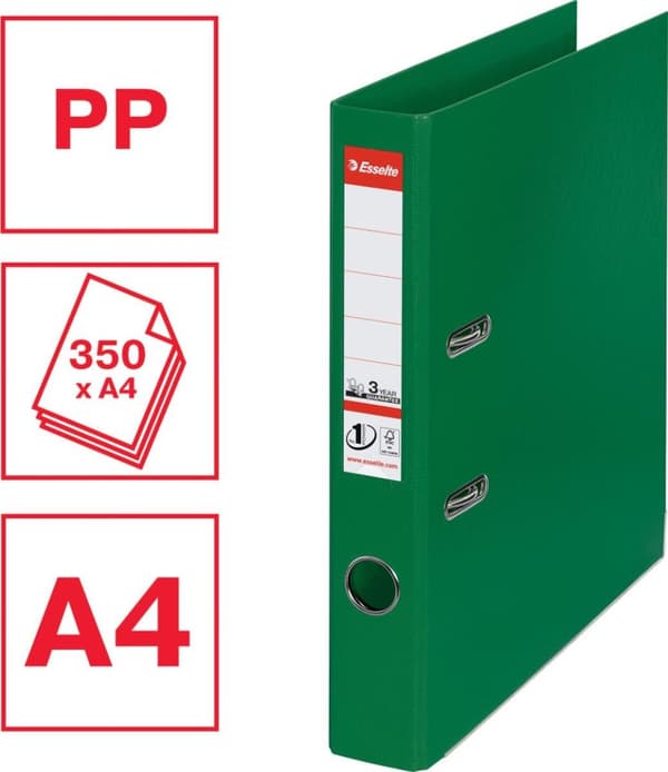Esselte Plast Standard Spak Arch Files - Grön 50 mm (811460)