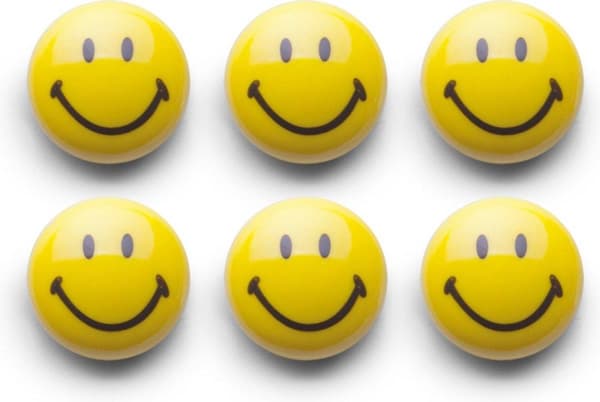 MAGNETSET SMILEY 6 DELAR. 3CM (11204)
