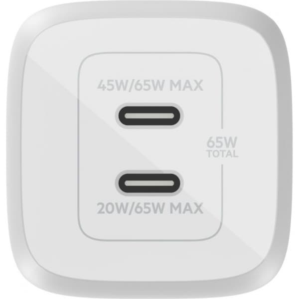 Belkin BoostCharge Pro Dual Port USB-C GaN 65W PD 3.0 laddare