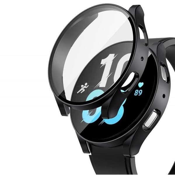 Heltäckande Skal Samsung Galaxy Watch 4 / 5 (44mm) Härdat Glas 9H