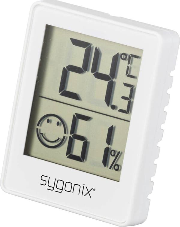 Sygonix termometer/hygrometer vit (SY-5267052)