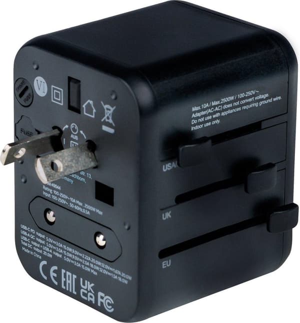 Verbatim UTA-02 Universal Travel Plug & USB-C/A laturi 20 W (49544)