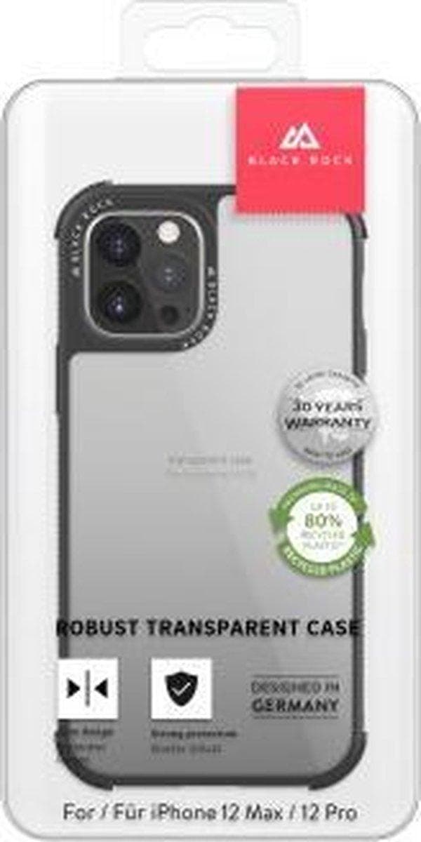 Black Rock Robust Transparent bakskal Apple iPhone 12, iPhone 12 Pro Black (192165)