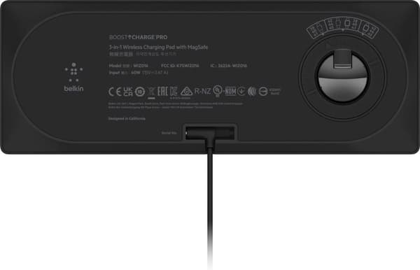 BELKIN WRLS 3-IN-1 CHRG PAD M/ MAGSAFE F/ IPHONE 12/13 SERIES SVART (WIZ016VFBK)