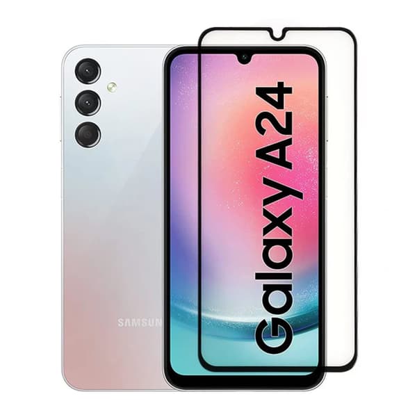 Samsung Galaxy A24 Skärmskydd 3D Härdat Glas - Svart (miljö)
