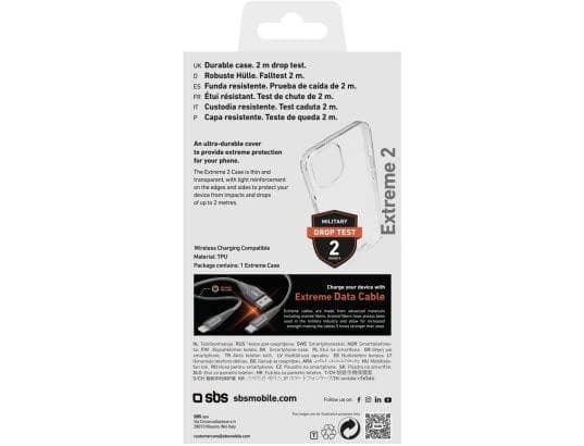 SBS TEUNBKEX2IP1461 Mobiltelefon taske 15,5 cm (6,1") Cover Transparent (TEUNBKEX2IP1461)