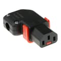 Miniatyrbillede 1 af 3: ACT C13 IEC Lock+ rewireable venstre eller højre vinklet stik sort, PA130100RBK (SFO66A)