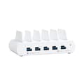 Miniatyrbillede 1 af 5: COMPULOCKS 5 PORT USB OG USB-C FLERE TABLET-LADESTATION HVID (5PUSBCDKS-EU)