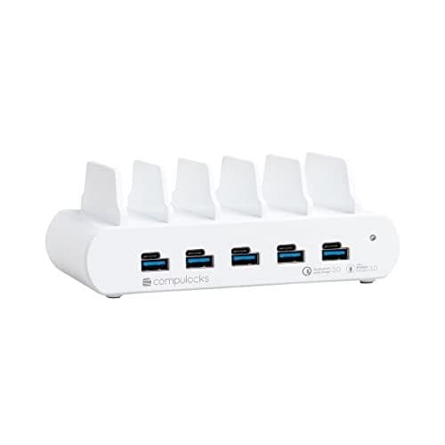 COMPULOCKS 5 PORT USB OG USB-C FLERE TABLET-LADESTATION HVID (5PUSBCDKS-EU)