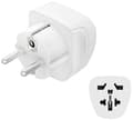 Miniatyrbillede 1 af 3: Hama rejseadapter type E og F, 3-benet, universal, verden til Europa, hvid (00223456)