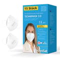 Pikkukuva 1 / 5: TECHNIMASK 2.0 FFP2 suojaa suun ja nenän suojaa Sisältö 15 kpl CE-sertifiointi, EN 149:2001+A1:2009 5 kerrosta fleeceä ja 2 kerrosta sulapuhallettua f