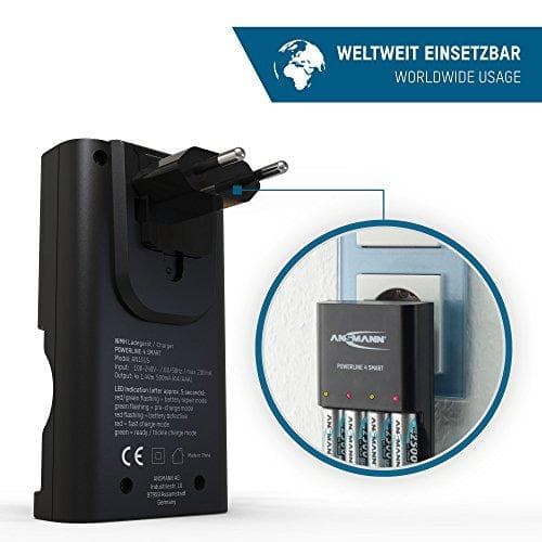 ANSMANN-akkulaturi Powerline NiMH/NiCD Mignon AA/Micro AAA (1001-0049)