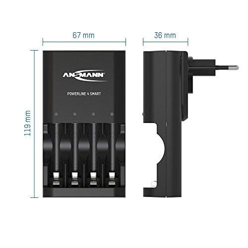 ANSMANN-akkulaturi Powerline NiMH/NiCD Mignon AA/Micro AAA (1001-0049)