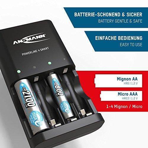 ANSMANN-akkulaturi Powerline NiMH/NiCD Mignon AA/Micro AAA (1001-0049)