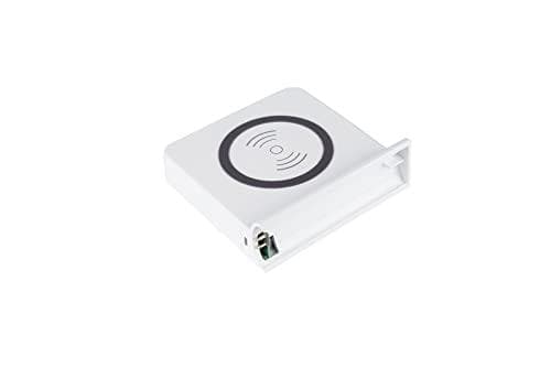 Qi trådløs opladningsplade 15W til gode forbindelser USB-skrivebordshurtigoplader PCA-D006W (venstre S (PCA-D006WQL) Hvid