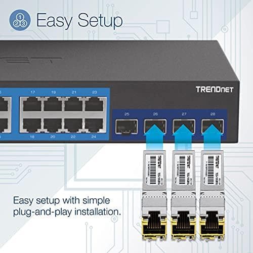 TRENDnet TEG 10GBRJ - SFP+ transceivermodul - 10 GigE, 5 GigE, 2,5 GigE - 1000Base-T, 10GBase-T, 2,5GBase-T, 5GBase-T - RJ-45 - op til 100 m
