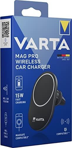 Varta induktionsoplader Mag Pro trådløs bilopladerboks 57902101111 udgange induktionsopladning standard sort (57902 101 111)