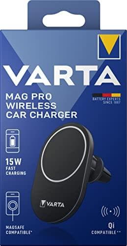 Varta induktionsoplader Mag Pro trådløs bilopladerboks 57902101111 udgange induktionsopladning standard sort (57902 101 111)