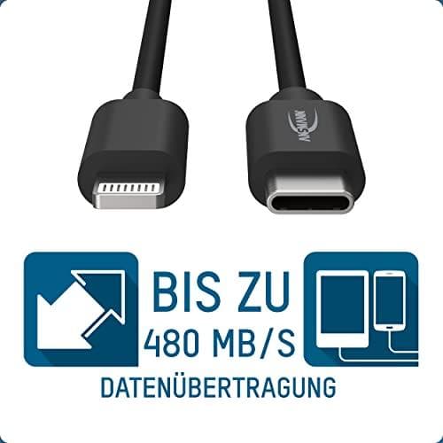 Ansmann 1700-0107 Lightning Kabel 2 m Sort (1700-0107)