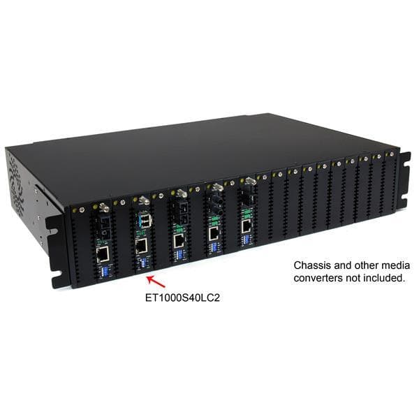 StarTech.com Gigabit Ethernet Single Mode Fiber / Optisk LC Media Converter 40 km - Media Converter - 1000Base-LX, 1000Base-SX, 1000Base-T - RJ-45 / L