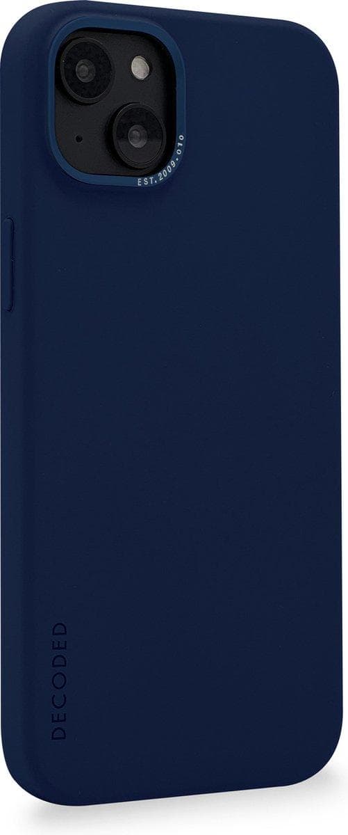 Dekoodattu antimikrobinen silikoni taustakansi iP 14 Plus Navy Peony (D23IPO14MBCS9NE)