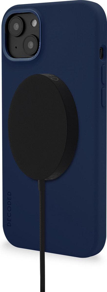 Dekoodattu antimikrobinen silikoni taustakansi iP 14 Plus Navy Peony (D23IPO14MBCS9NE)