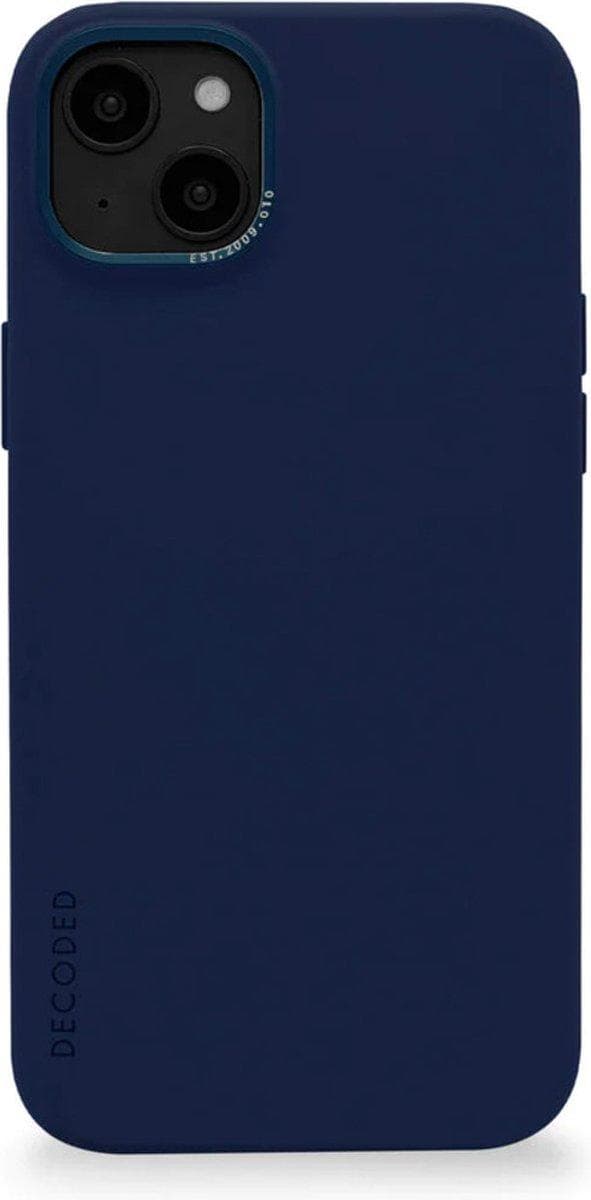 Afkodet antimikrobiel silikone bagcover iP 14 Plus Navy Peony (D23IPO14MBCS9NE)