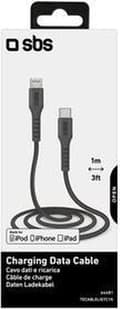 Miniatyrbillede 5 af 5: SBS TECABLELIGTC1K Lightning Kabel 1m Sort (TECABLELIGTC1K)