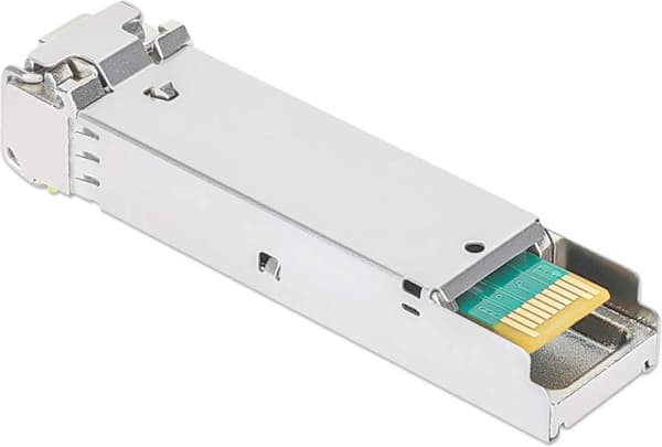 INTELLINET Gigabit SFP Mini-GBIC Transceiver WDM tovejs til fiberoptisk kabel 1000Base-BX-D (LC) single-mode port, 120 km, BiDi WDM (RX1490/TX1550), M