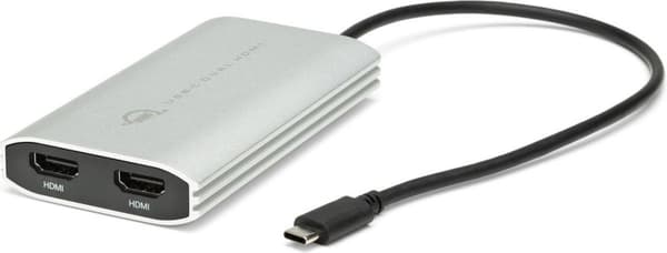 Other World Computing OWC - Videoadapter - 24 ben USB-C han til HDMI, USB-C (kun strøm) hun - sort, sølv - 4K support (OWCCADPDL2HDMI) Sølv