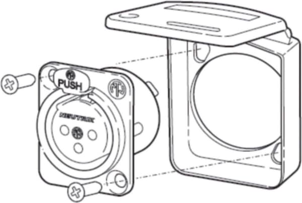 Neutrik tætningsklap IP 42 hvid (SCDX-9-WHITE)