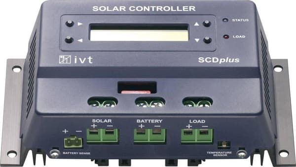 IVT solcellsladdningsregulator 12 V, 24 V 25 A SCDplus 25A (200042)