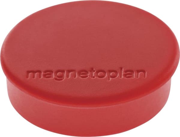 magnetoplan Discofix rund magnet "hobby", rød med solide ferrittræk, styrke: ca. 0,3 kg (1664506)