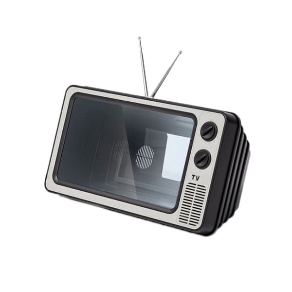 Puhelimen näytön suurennus Retro-TV
