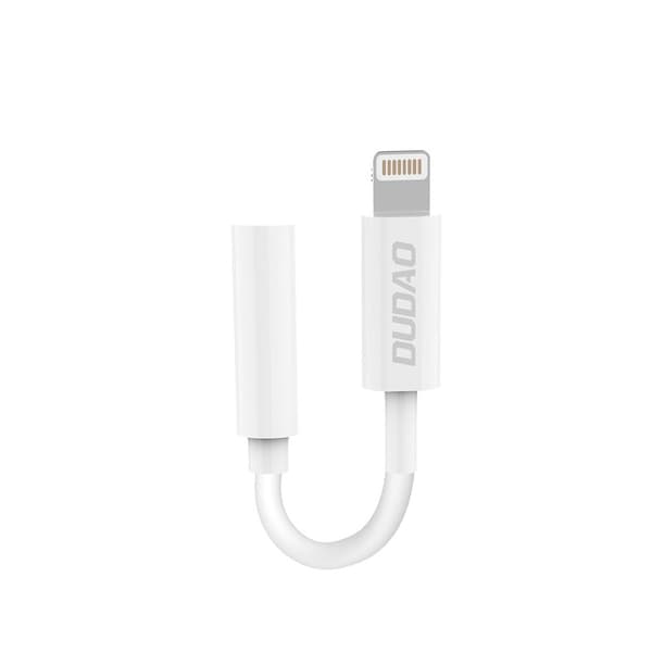 Dudao Ljudadapter Lightning till 3.5 mm - Vit