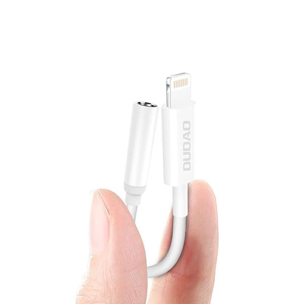 Dudao Lydadapter Lightning til 3.5 mm - Hvit
