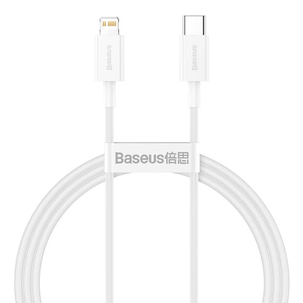 Baseus USB-C iPhone pikalatauskaapeli 20W 1m - Valkoinen