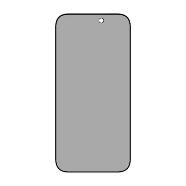 Skärmskydd iPhone 15 - Privacy 3D Härdat Glas (miljö)