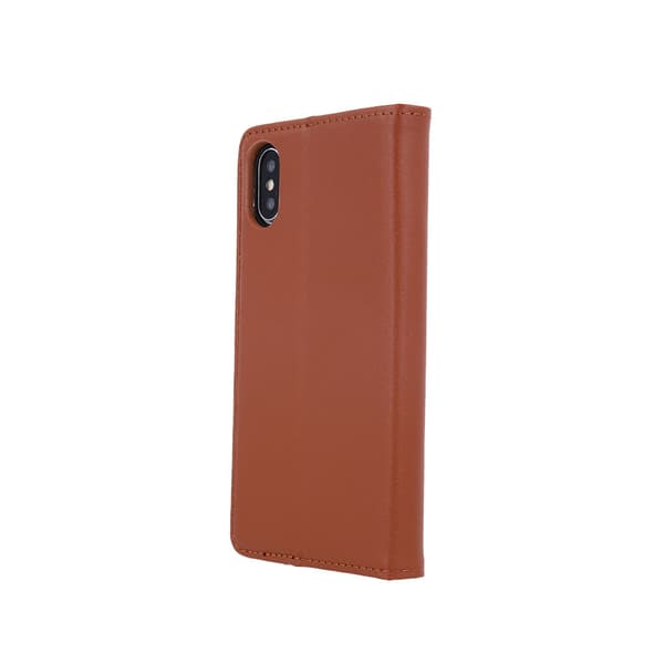 Läderfodral med ställ till iPhone 15 Pro Max  - Brun