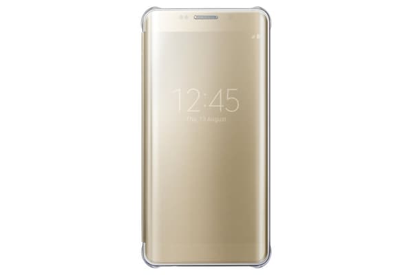 Samsung Clear View Cover EF-ZG928C - flip cover til mobiltelefon - guld - til Galaxy S6 edge+ (EF-ZG928CFEGWW)